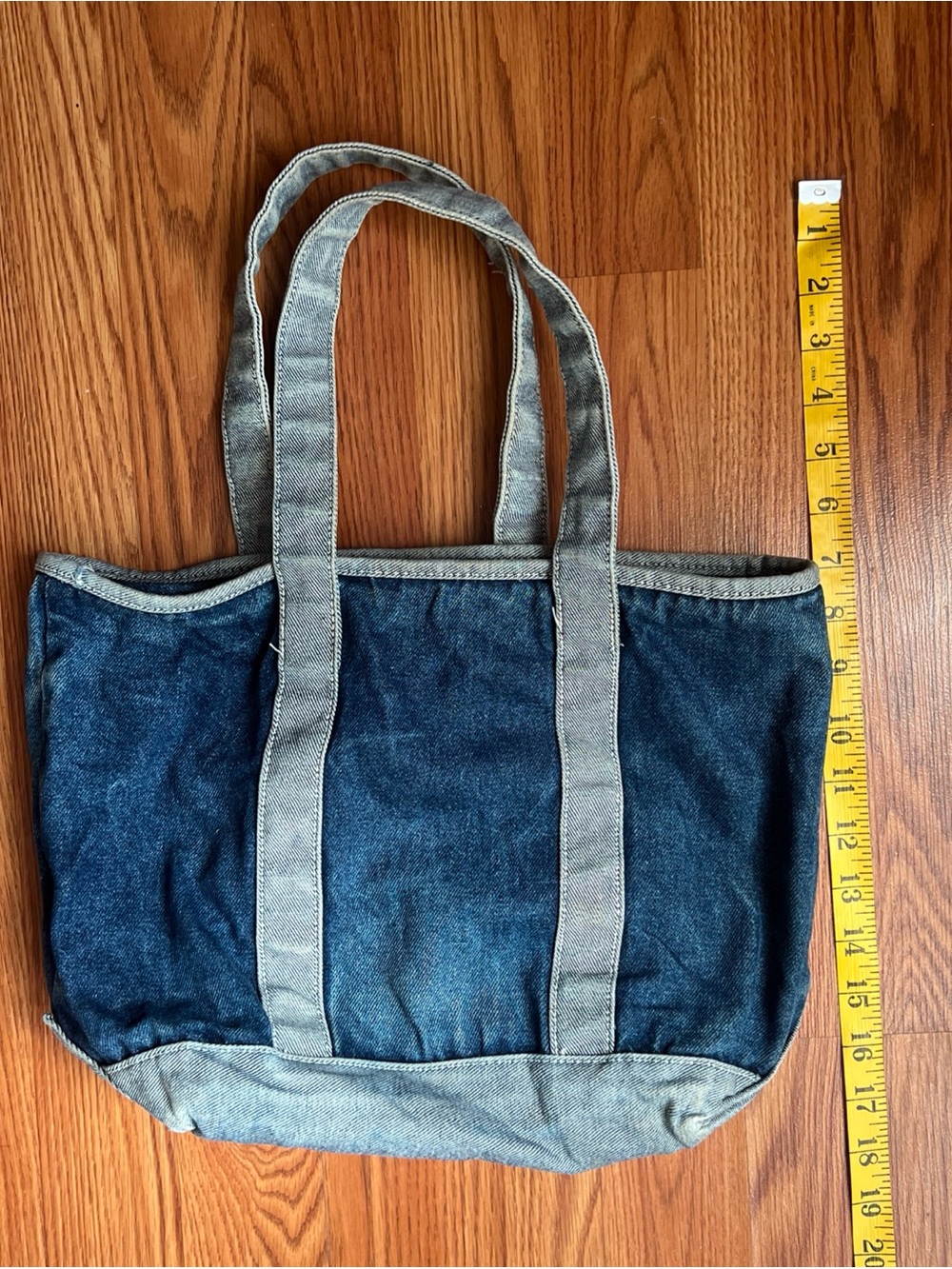 Classic Denim Blue Shoulder Tote Bag